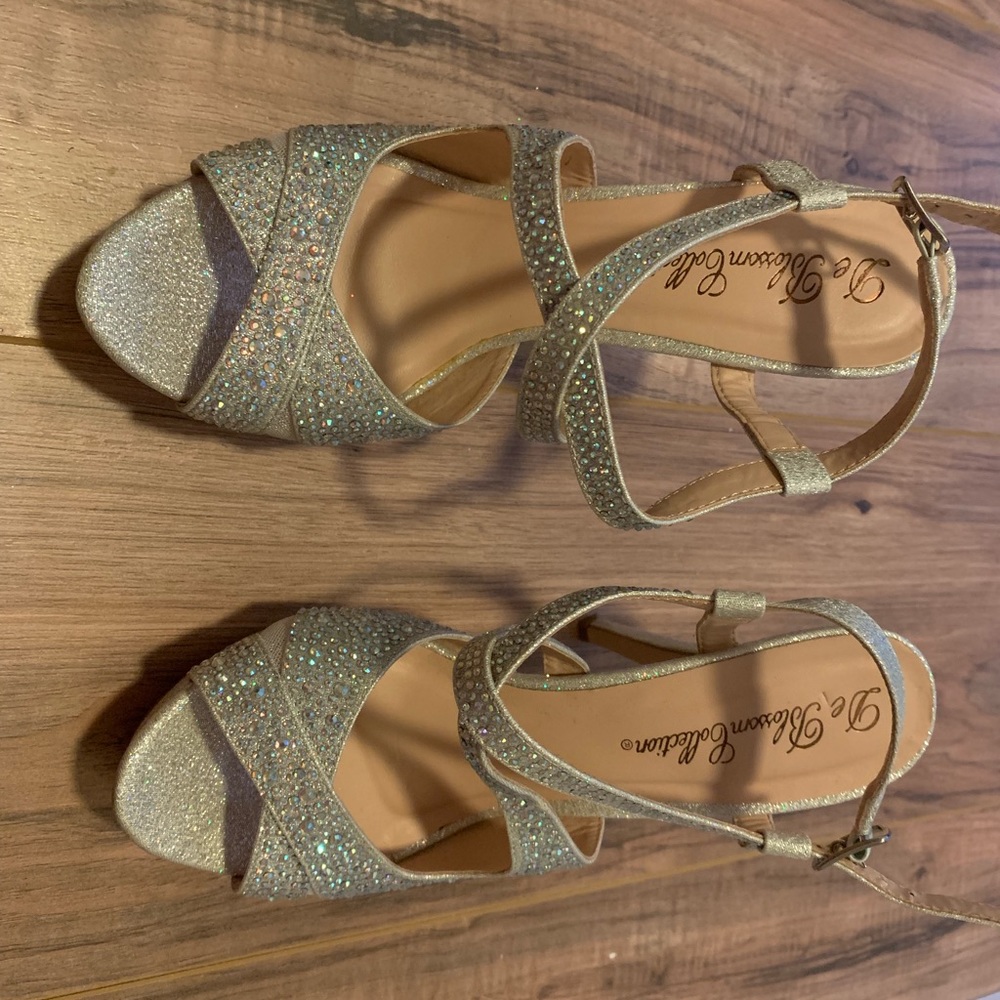 Silver De Blossom Collection Platform high heels